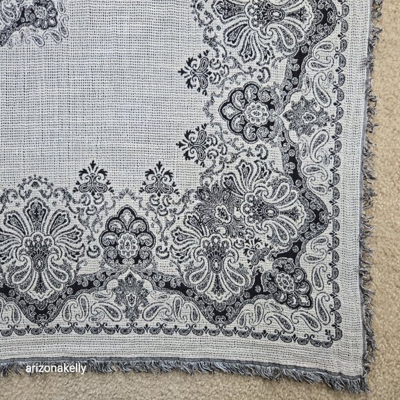 NWOT Wilfred Large Square Scarf Classic Bandana Design Woven - Picture 6 of 11